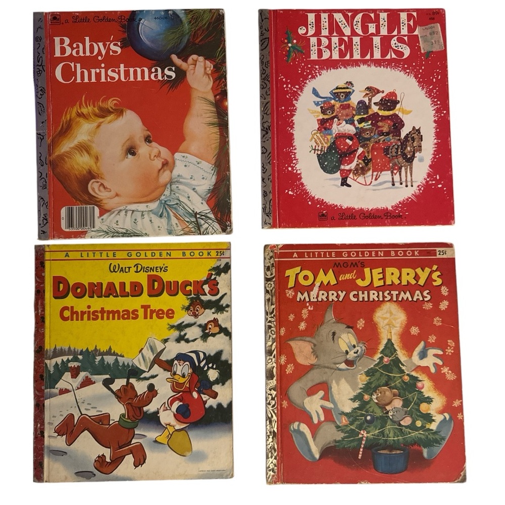 Vintage Christmas Little Golden Book - Set of 4